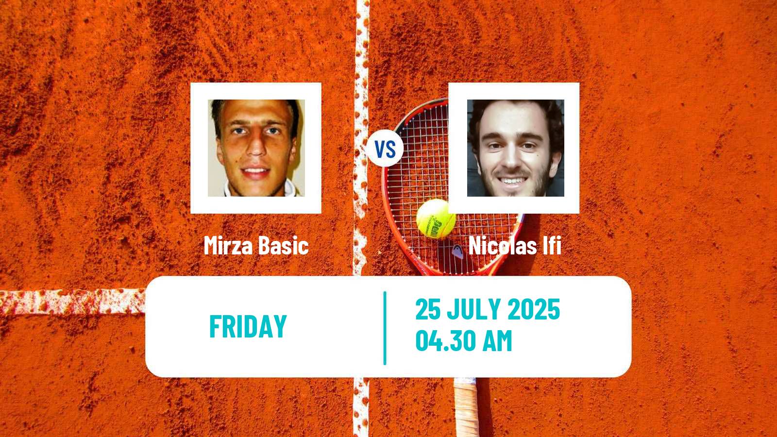 Tennis ITF M15 Kursumlijska Banja 12 Men Mirza Basic - Nicolas Ifi