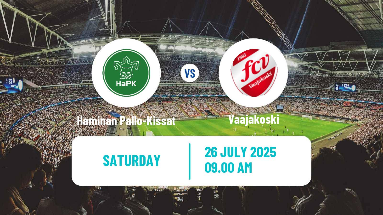Football Finnish Kakkonen Group A Haminan Pallo-Kissat - Vaajakoski