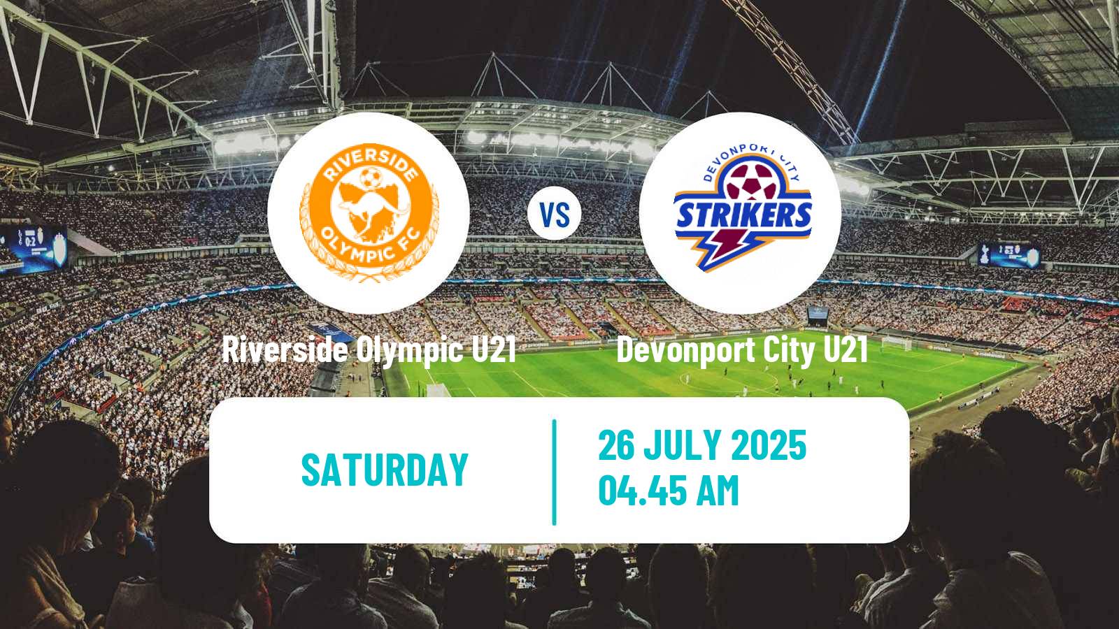 Football Australian Tasmania Northern Championship Riverside Olympic U21 - Devonport City U21