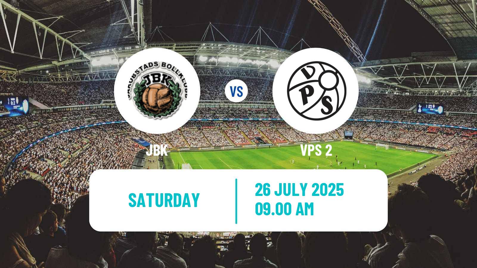 Football Finnish Kakkonen Group C JBK - VPS 2