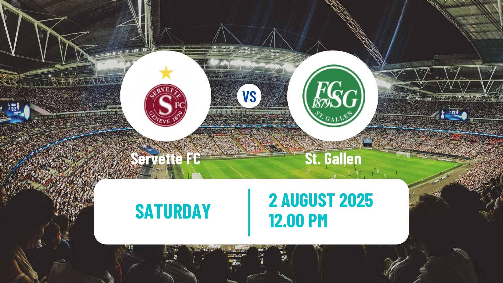 Football Swiss Super League Servette - St. Gallen