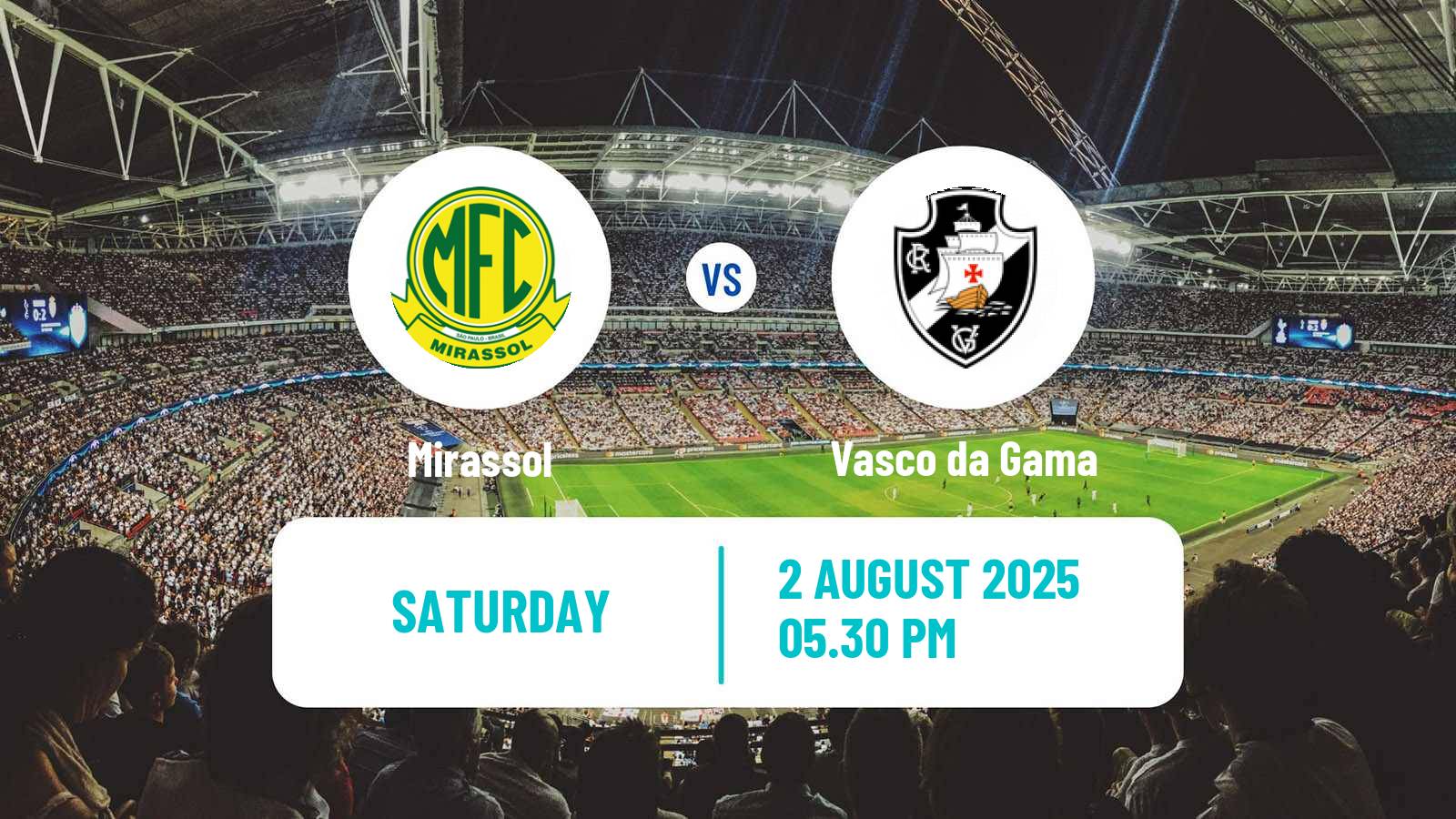 Football Brazilian Serie A Mirassol - Vasco da Gama