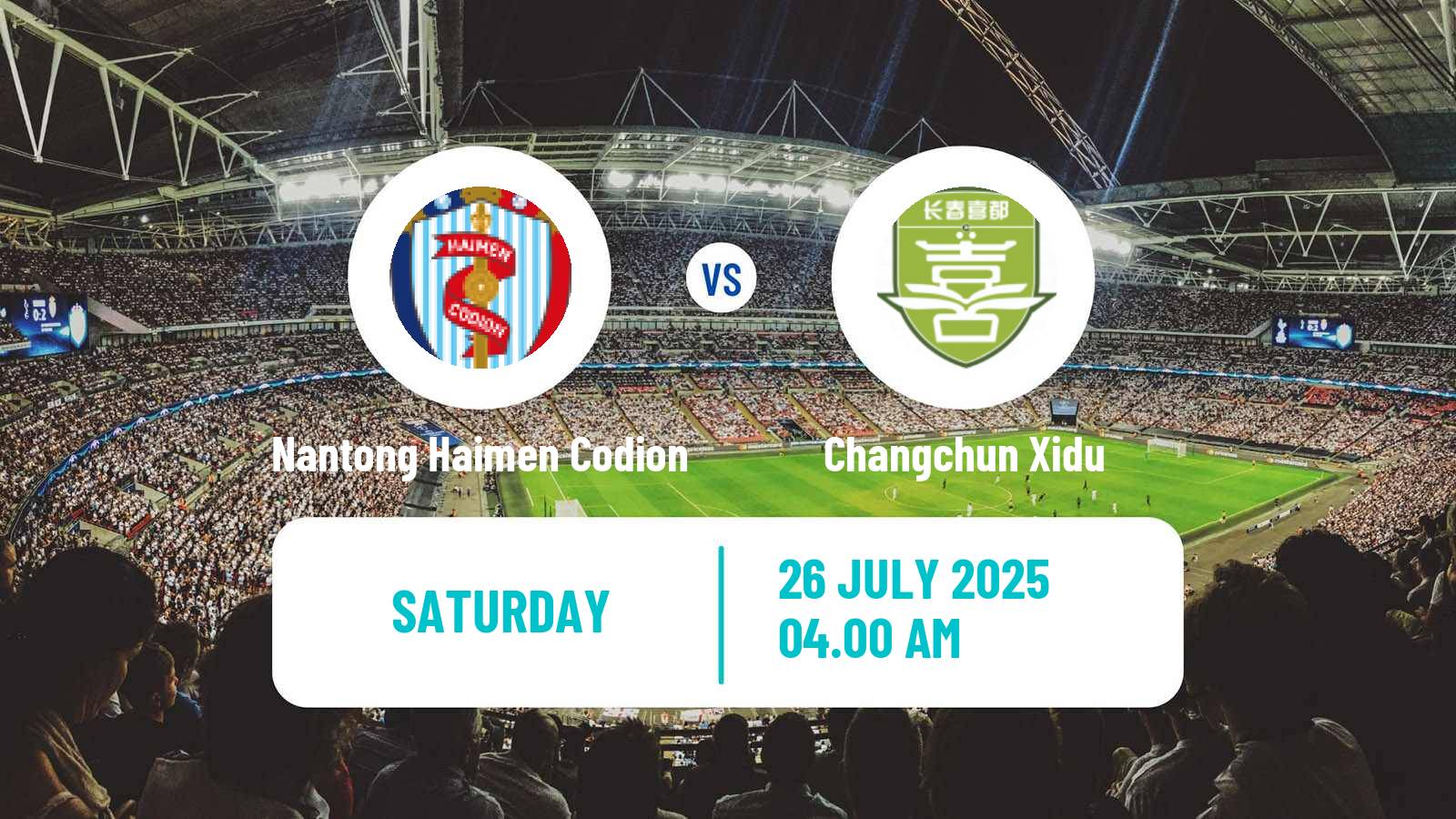 Football Chinese Yi League Nantong Haimen Codion - Changchun Xidu
