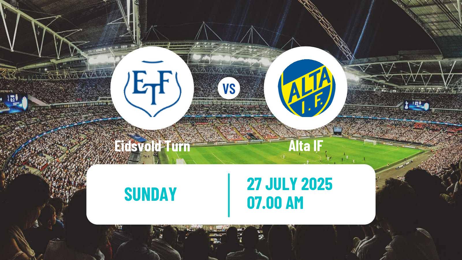 Football Norwegian Division 2 - Group 2 Eidsvold Turn - Alta