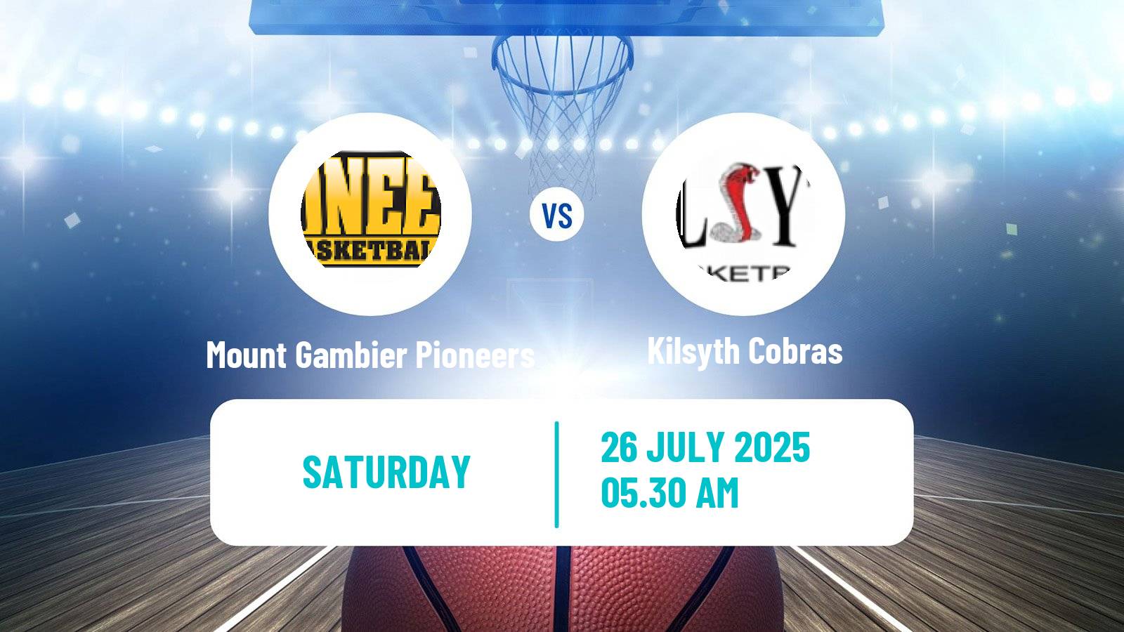 Basketball Australian NBL1 South Mount Gambier Pioneers - Kilsyth Cobras