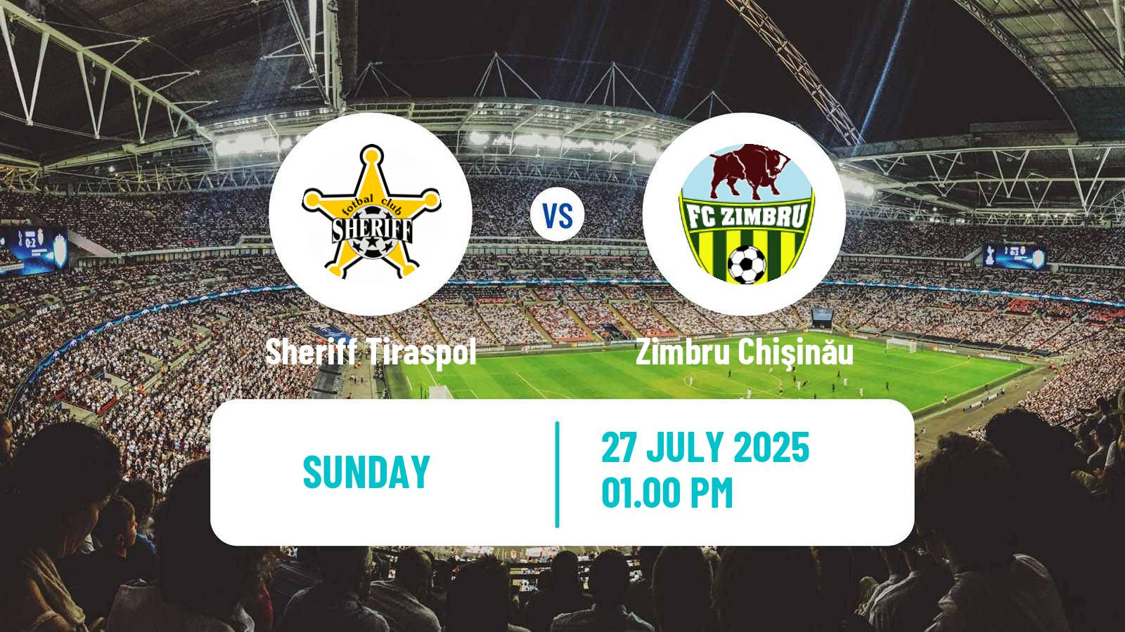 Football Moldovan Super Liga Sheriff Tiraspol - Zimbru Chişinău