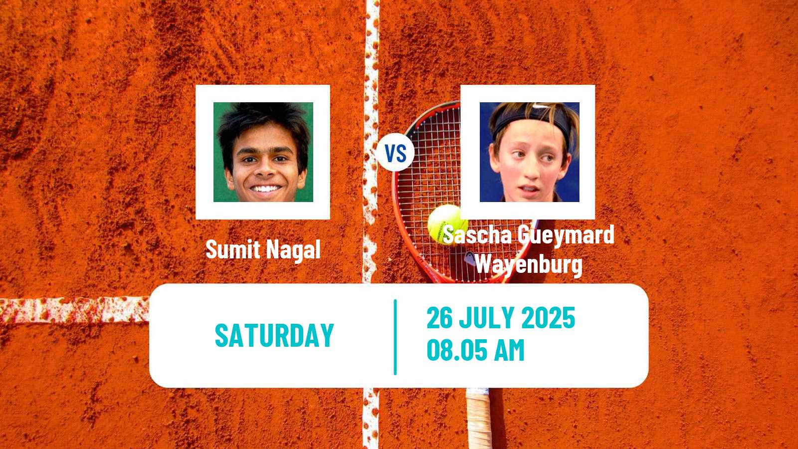 Tennis Tampere Challenger Men Sumit Nagal - Sascha Gueymard Wayenburg