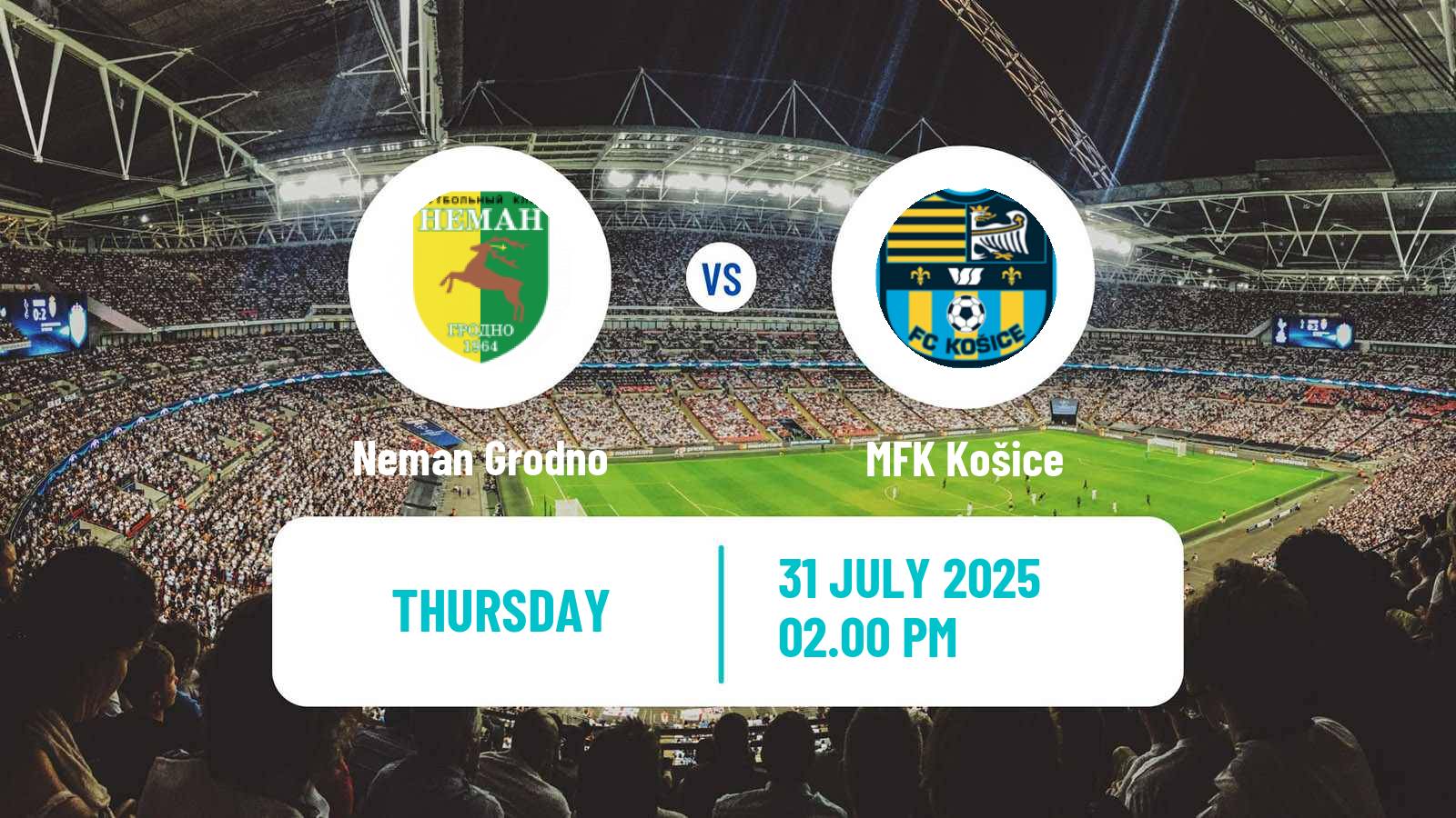 Football UEFA Europa Conference League Neman Grodno - MFK Košice