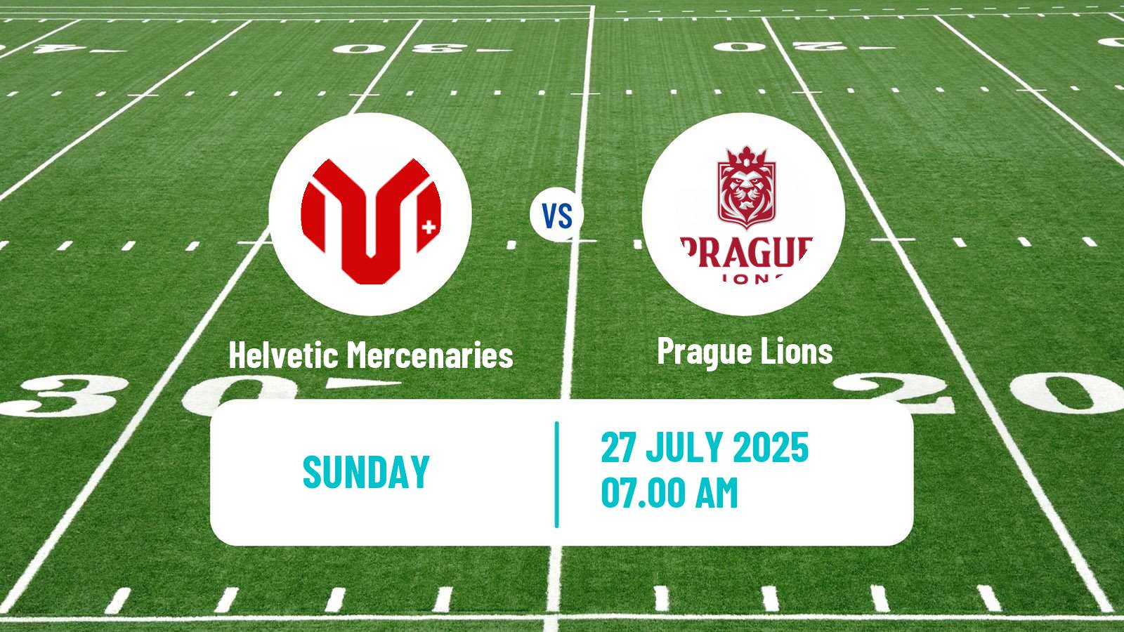 American football European League of American Football Helvetic Mercenaries - Prague Lions