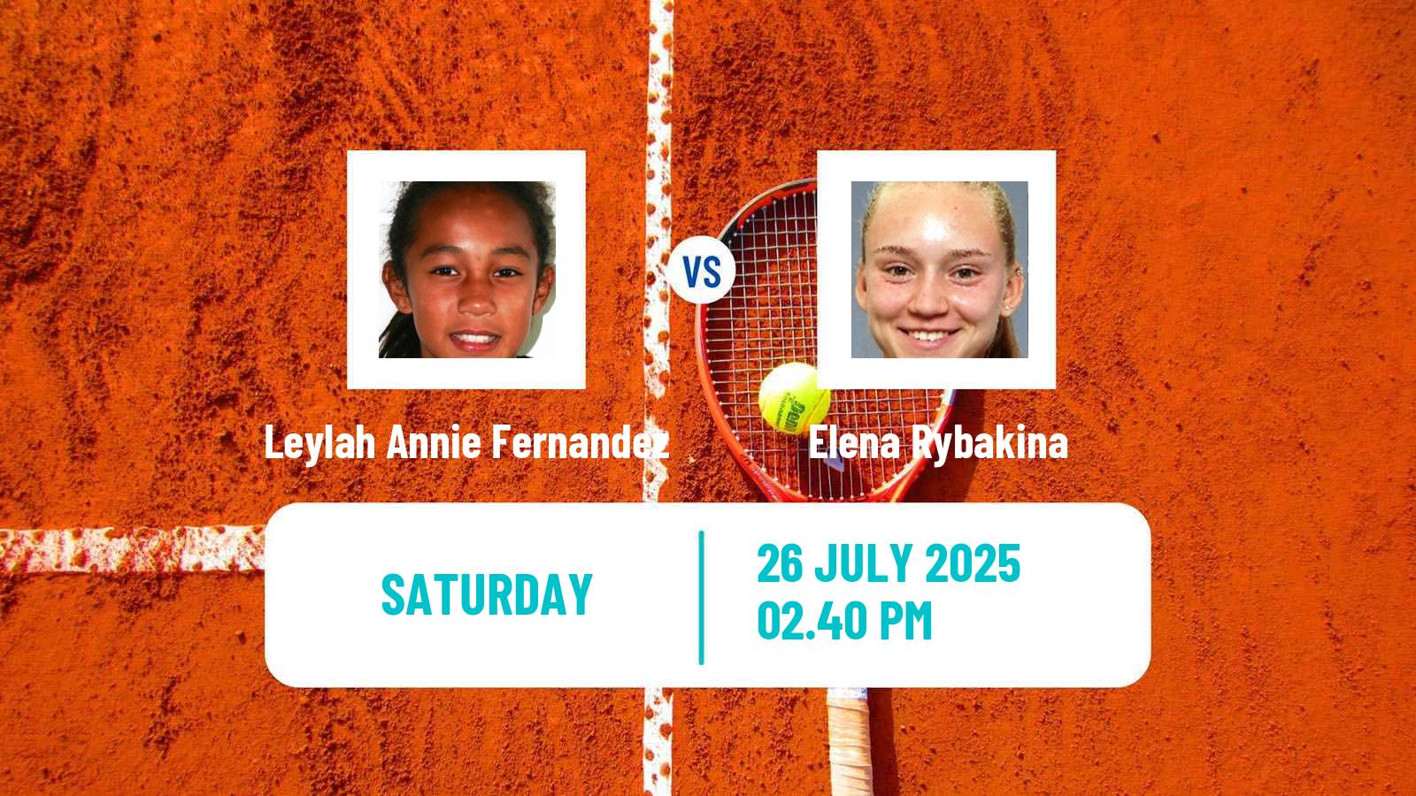 Tennis WTA Washington Leylah Annie Fernandez - Elena Rybakina