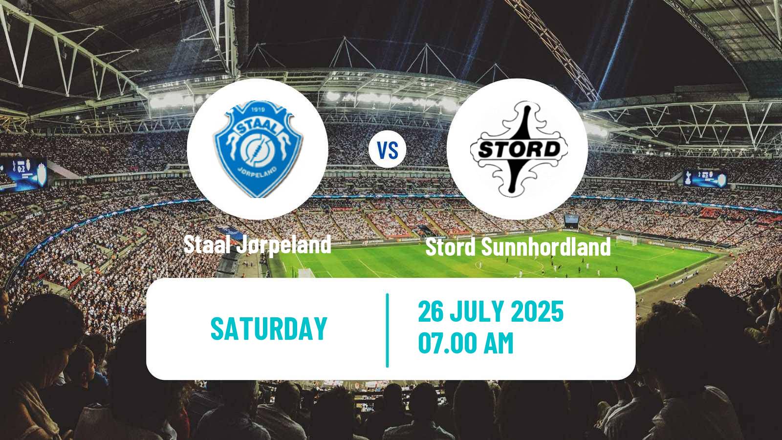 Football Norwegian Division 3 - Group 5 Staal Jørpeland - Stord Sunnhordland