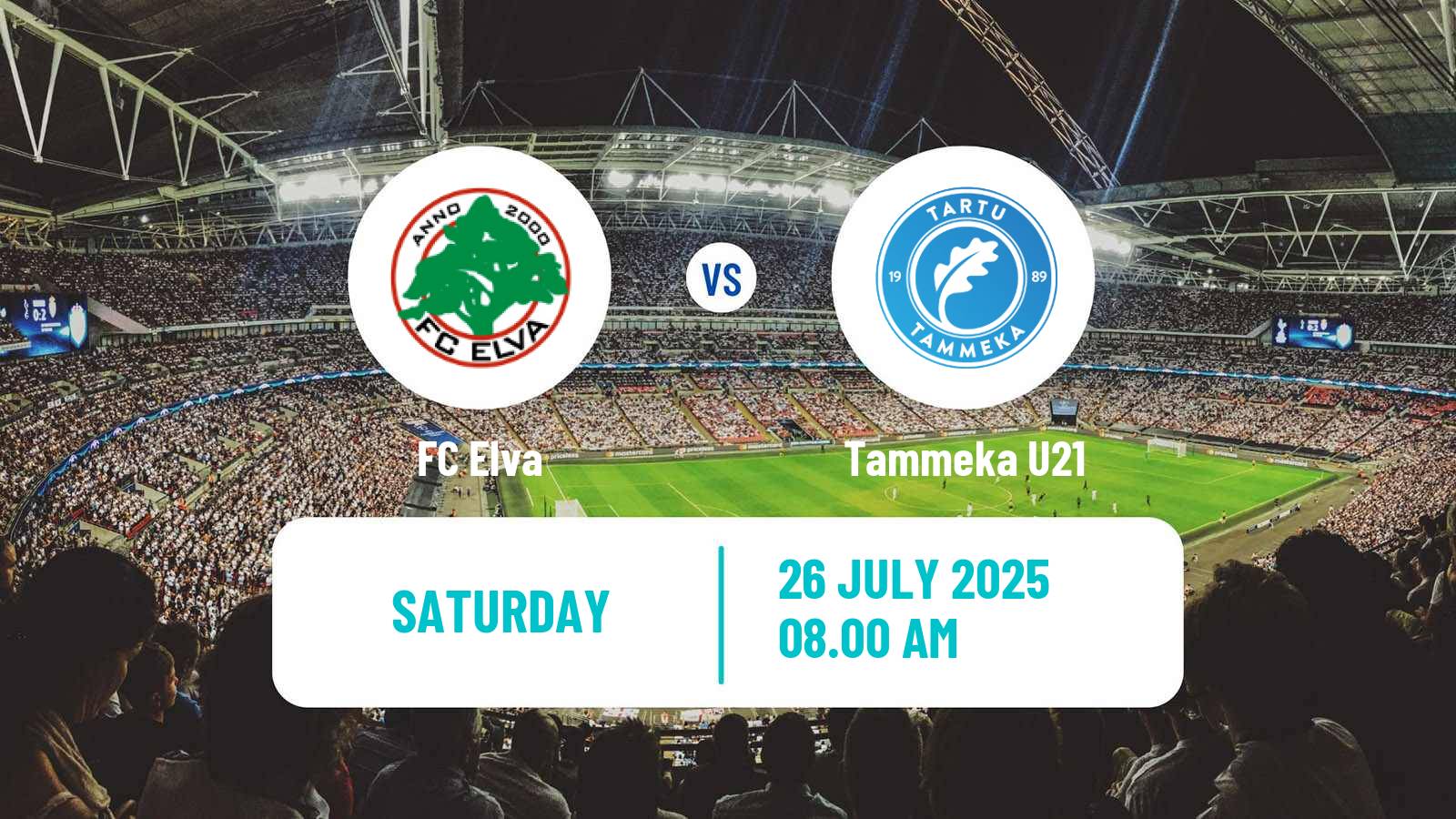 Football Estonian Esiliiga Elva - Tammeka U21