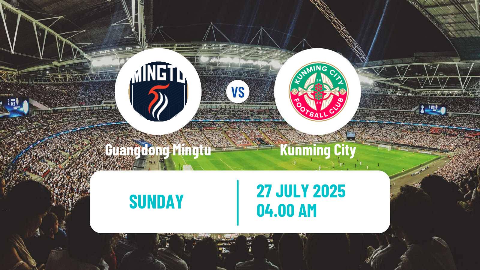 Football Chinese Yi League Guangdong Mingtu - Kunming City