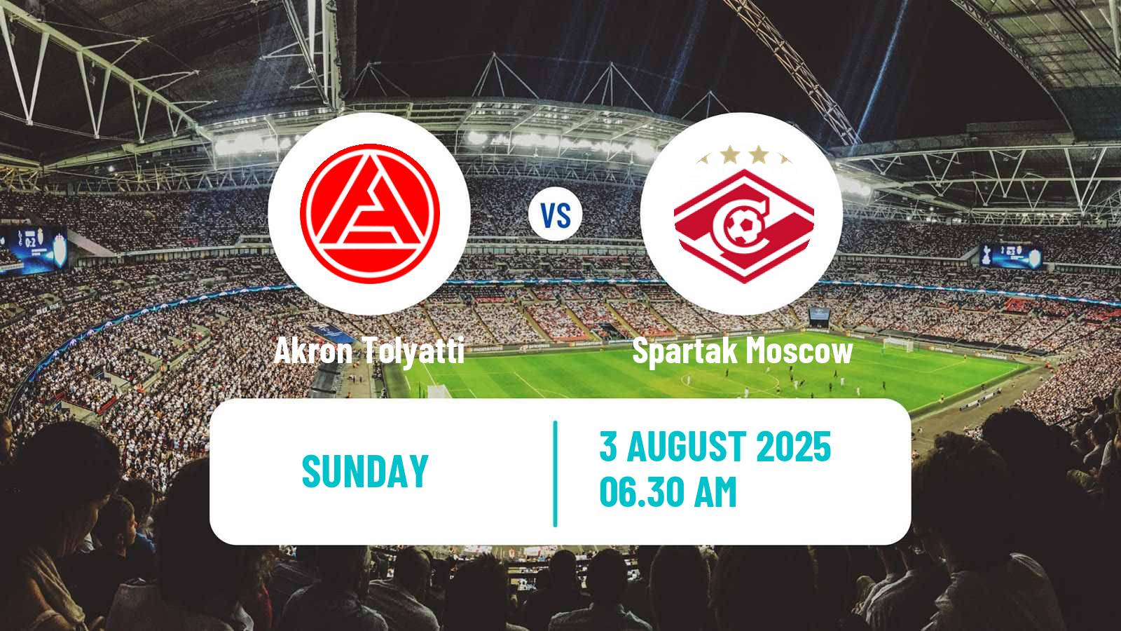Football Russian Premier League Akron Tolyatti - Spartak Moscow