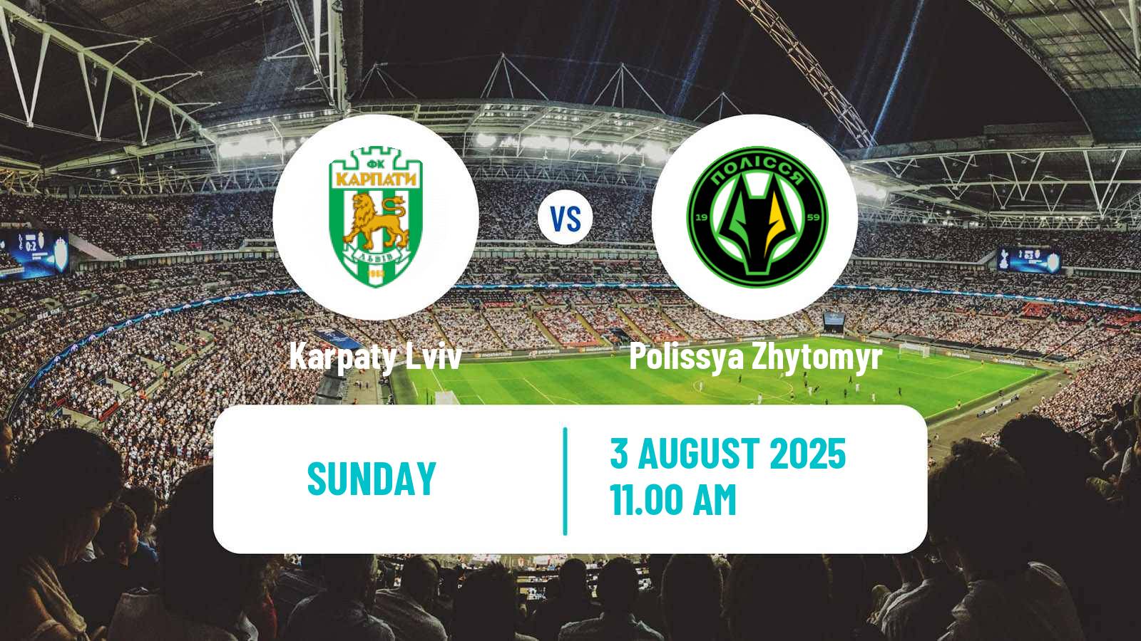 Football Ukrainian Premier League Karpaty Lviv - Polissya Zhytomyr