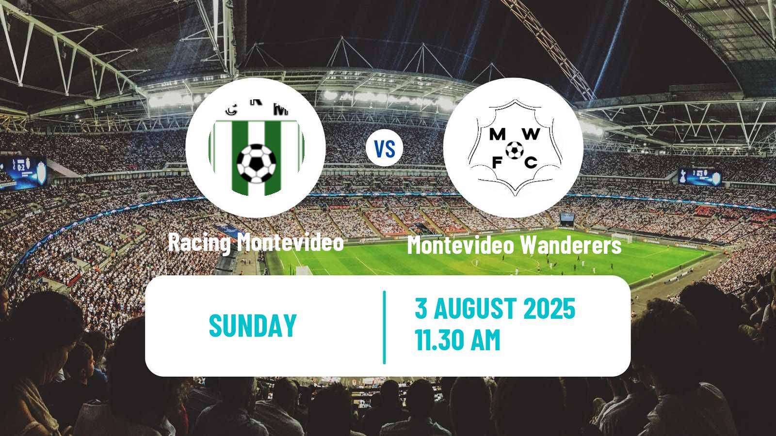 Football Uruguayan Primera Division Racing Montevideo - Montevideo Wanderers