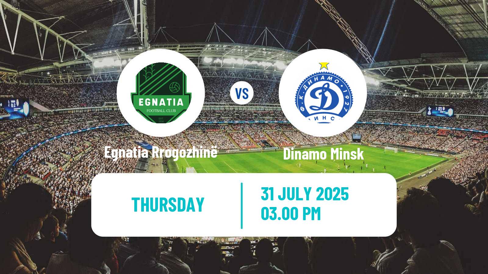 Football UEFA Europa Conference League Egnatia Rrogozhinë - Dinamo Minsk