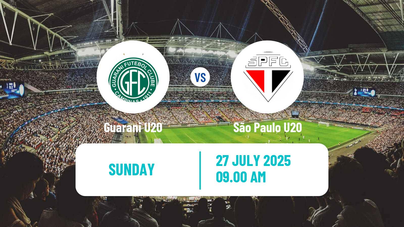 Football Brazilian Paulista U20 Guarani U20 - São Paulo U20