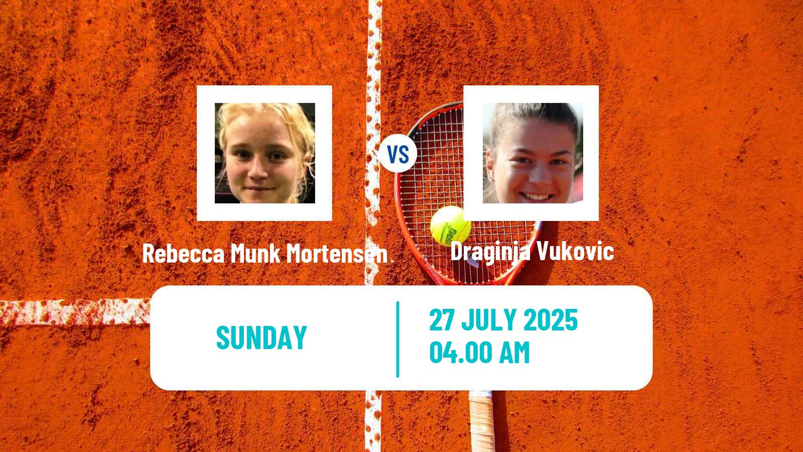 Tennis ITF W15 Kursumlijska Banja 12 Women Rebecca Munk Mortensen - Draginja Vukovic