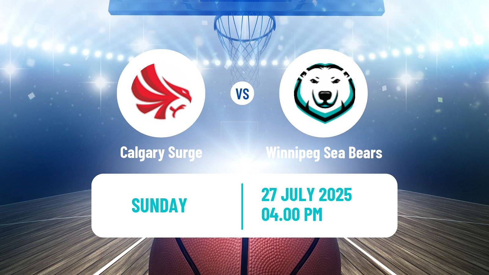 Basketball Canadian CEBL Calgary Surge - Winnipeg Sea Bears