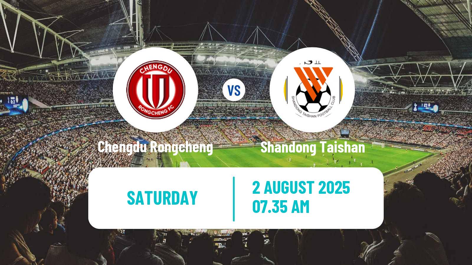 Football Chinese Super League Chengdu Rongcheng - Shandong Taishan