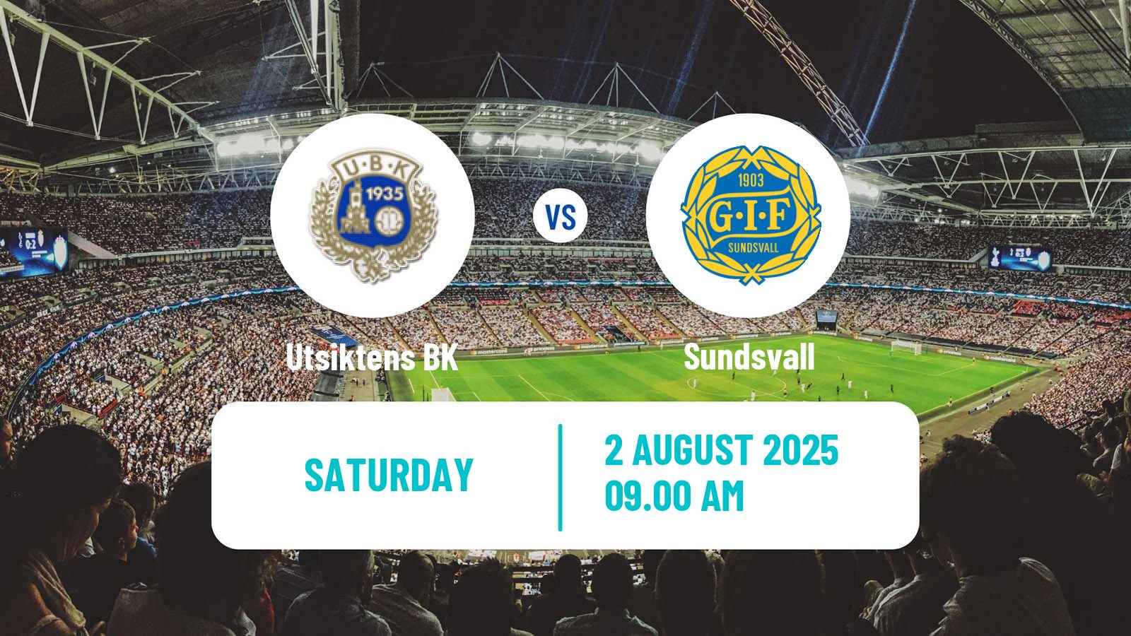 Football Swedish Superettan Utsikten - Sundsvall