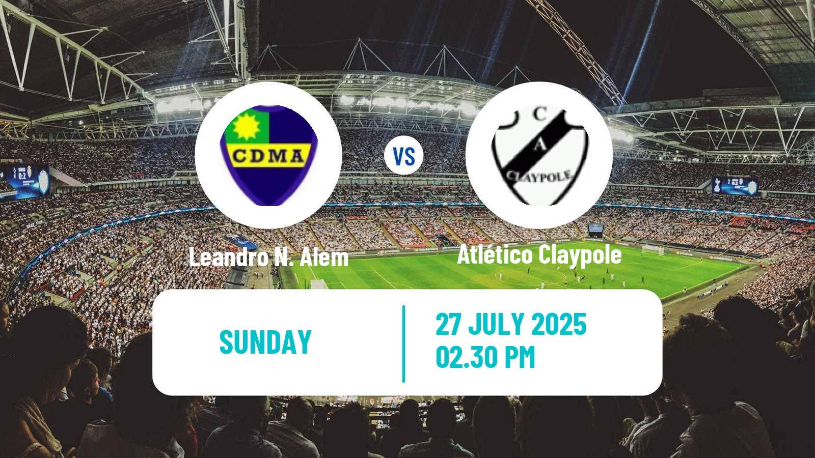 Football Argentinian Primera C Leandro N. Alem - Atlético Claypole