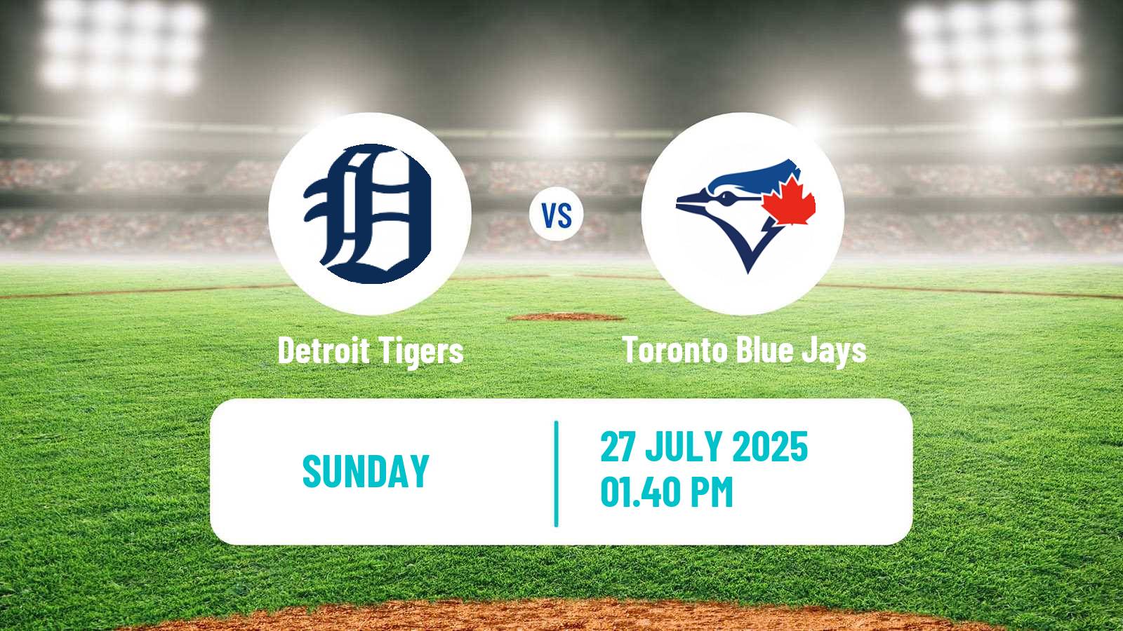 Baseball MLB Detroit Tigers - Toronto Blue Jays