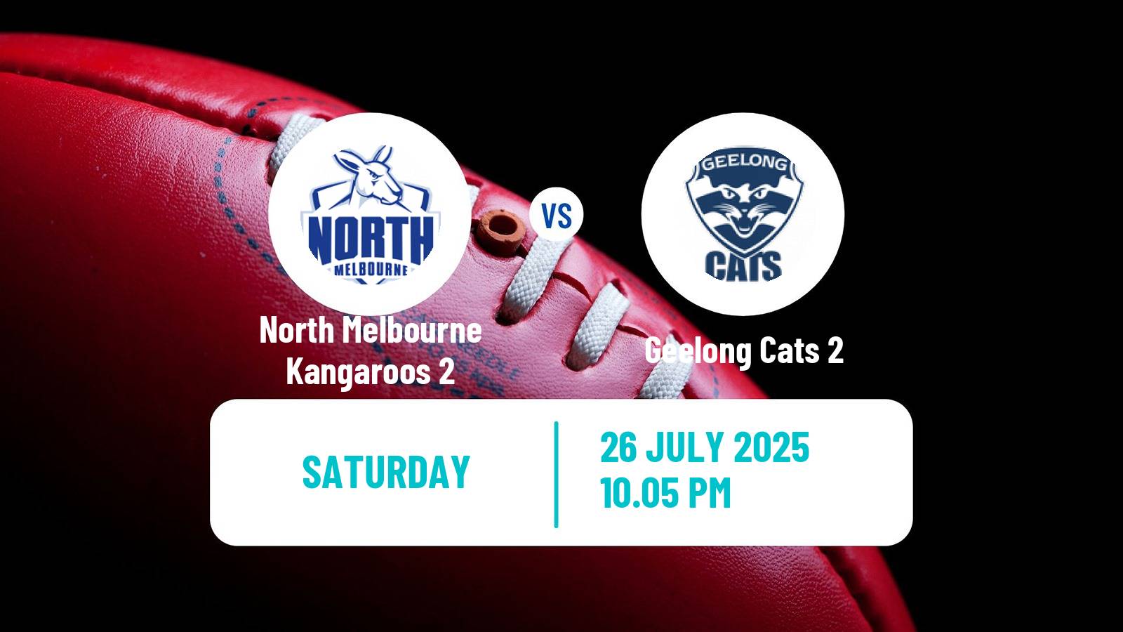 Aussie rules VFL North Melbourne Kangaroos 2 - Geelong Cats 2