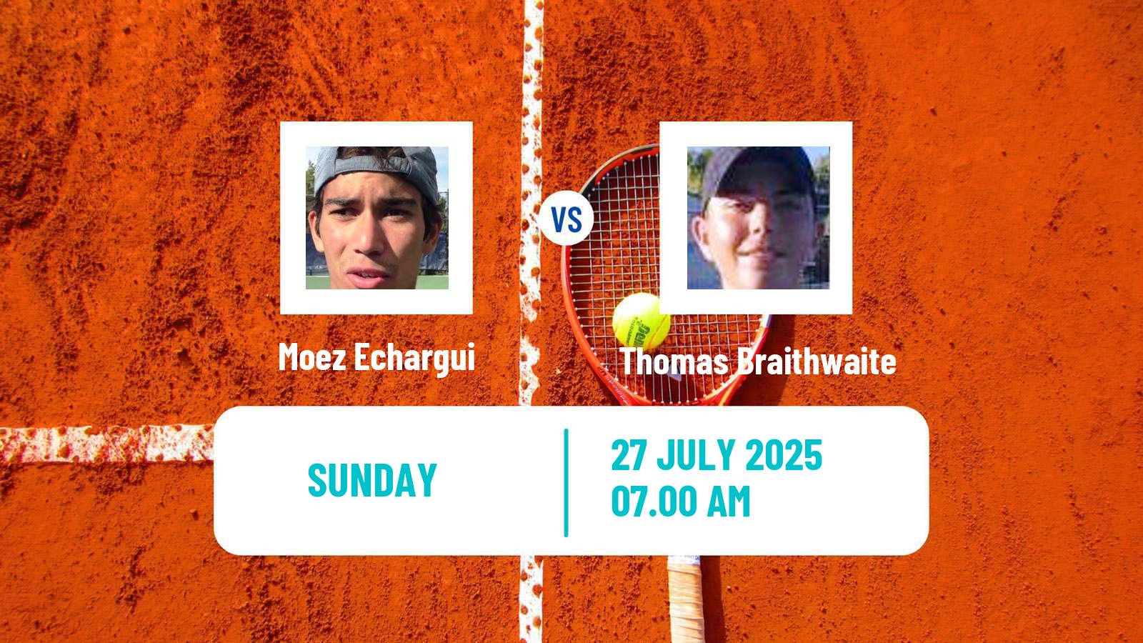 Tennis Porto Challenger Men Moez Echargui - Thomas Braithwaite
