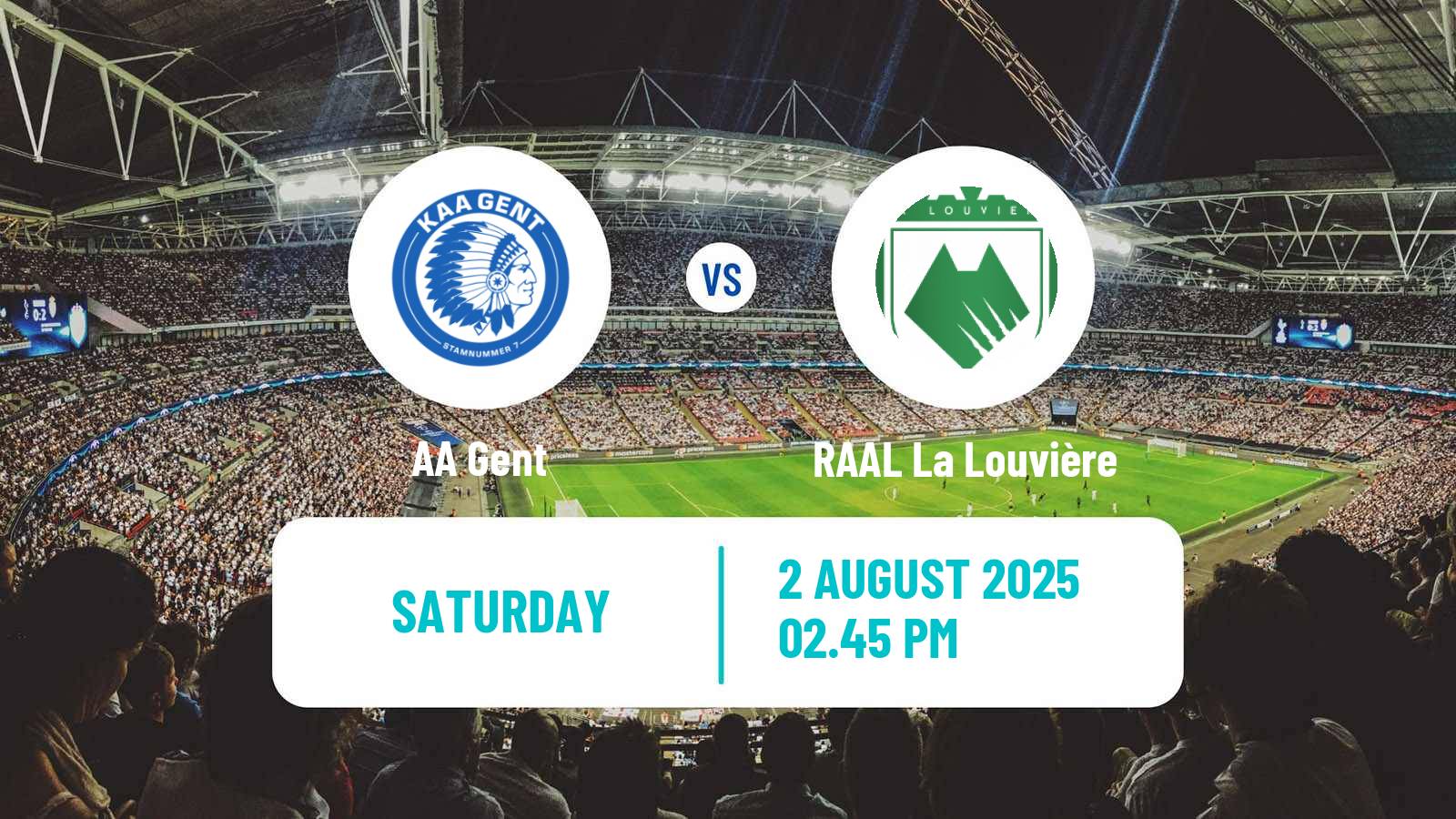 Football Belgian Jupiler Pro League Gent - RAAL La Louvière