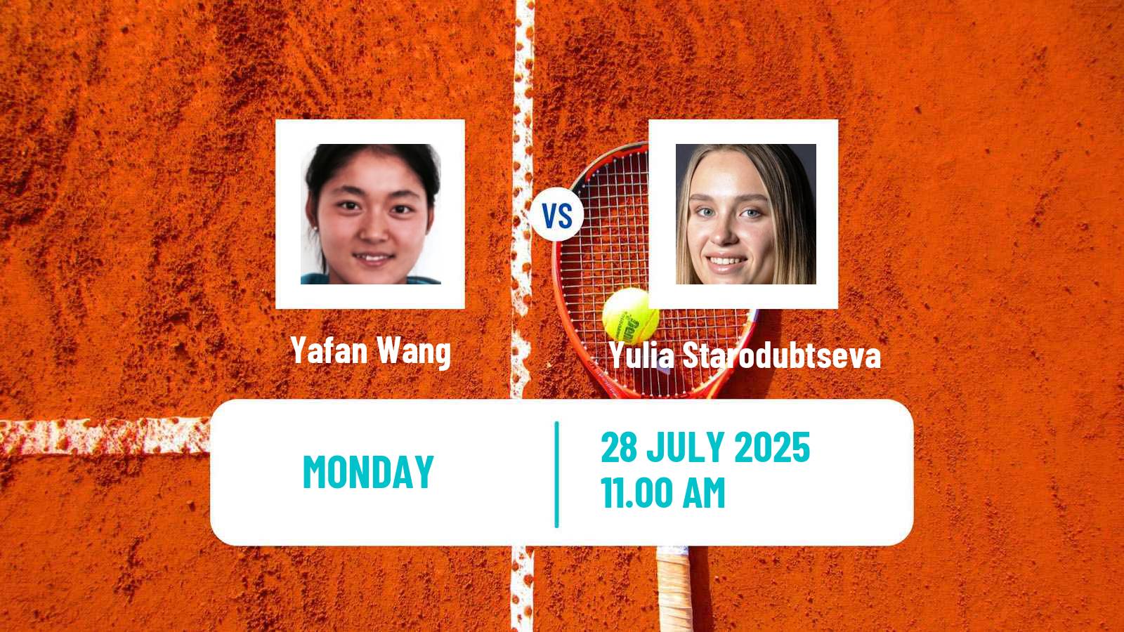 Tennis WTA Montreal Yafan Wang - Yulia Starodubtseva