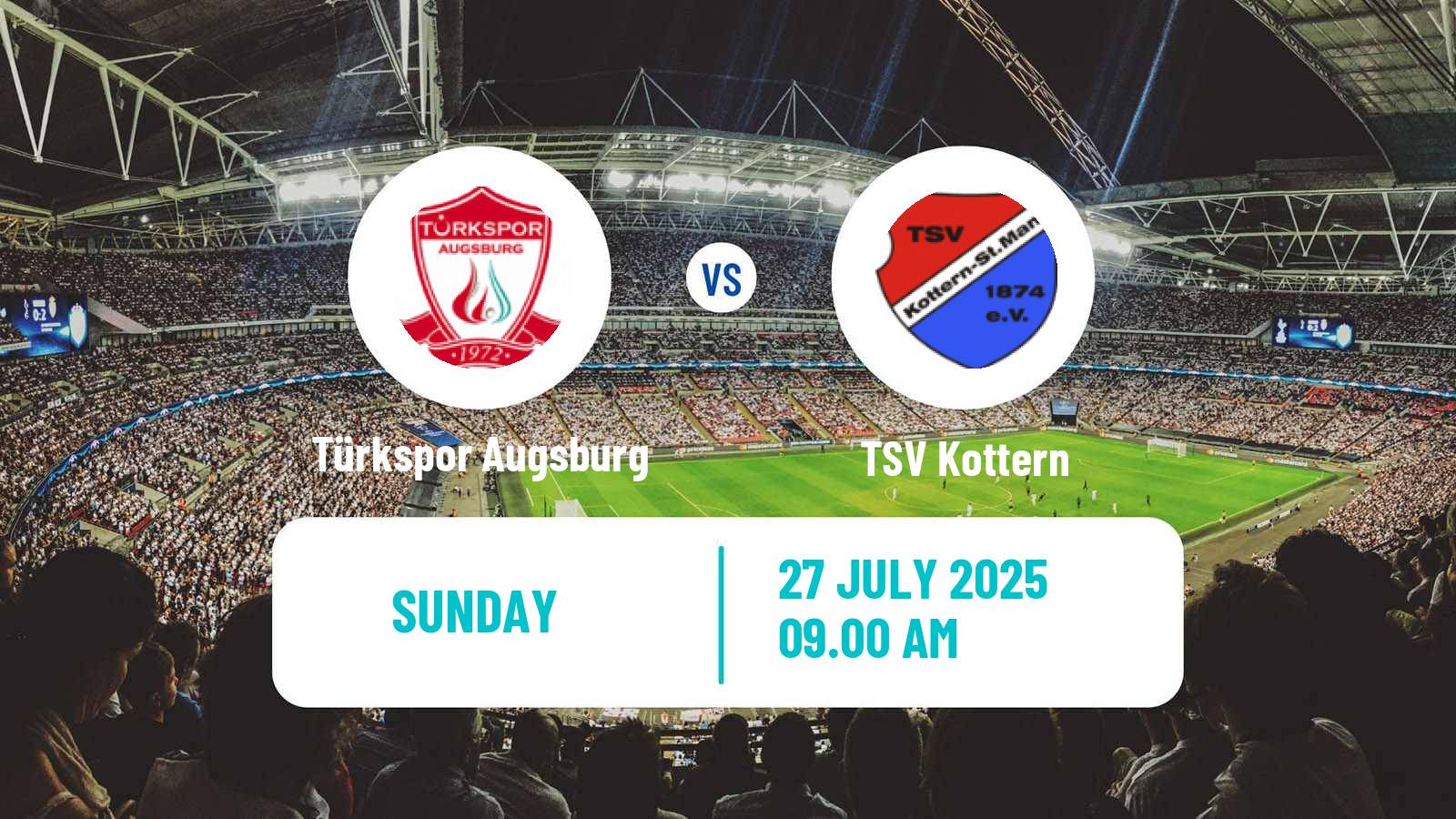 Football German Oberliga Bayern Süd Türkspor Augsburg - TSV Kottern