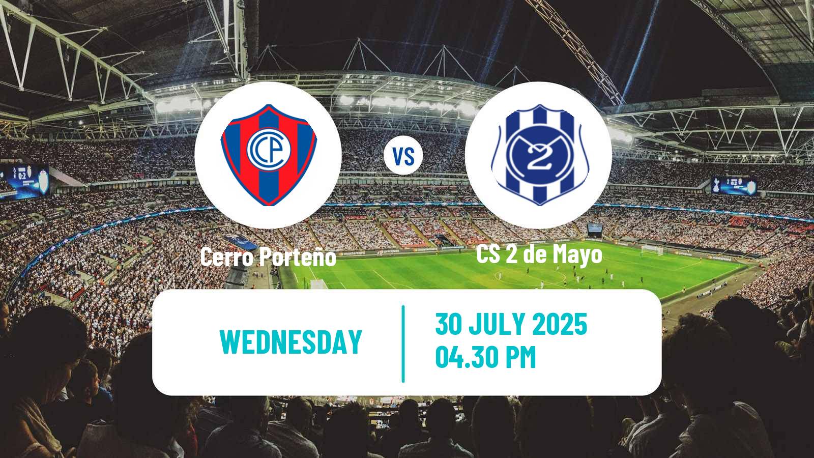 Football Paraguayan Primera Division Cerro Porteño - 2 de Mayo