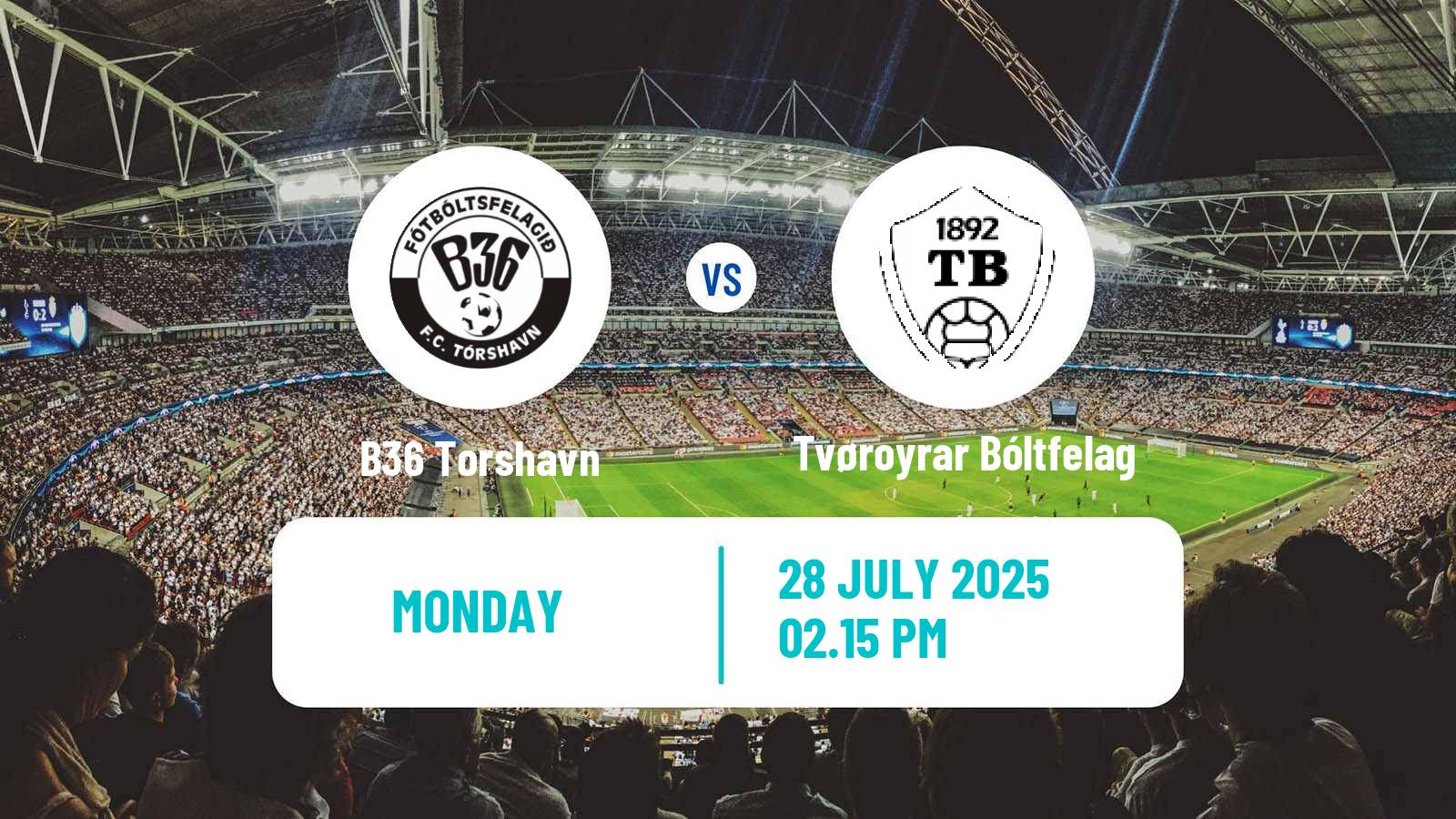 Football Faroe Islands Premier League B36 Torshavn - Tvøroyrar Bóltfelag