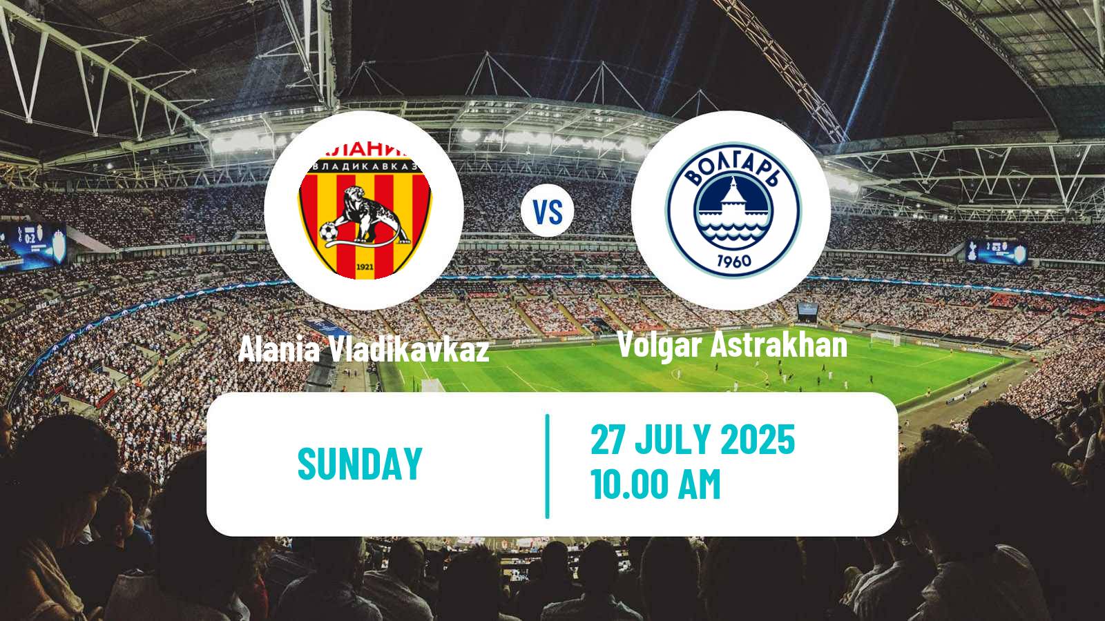 Football Russian FNL 2 Division A Gold Alania Vladikavkaz - Volgar Astrakhan