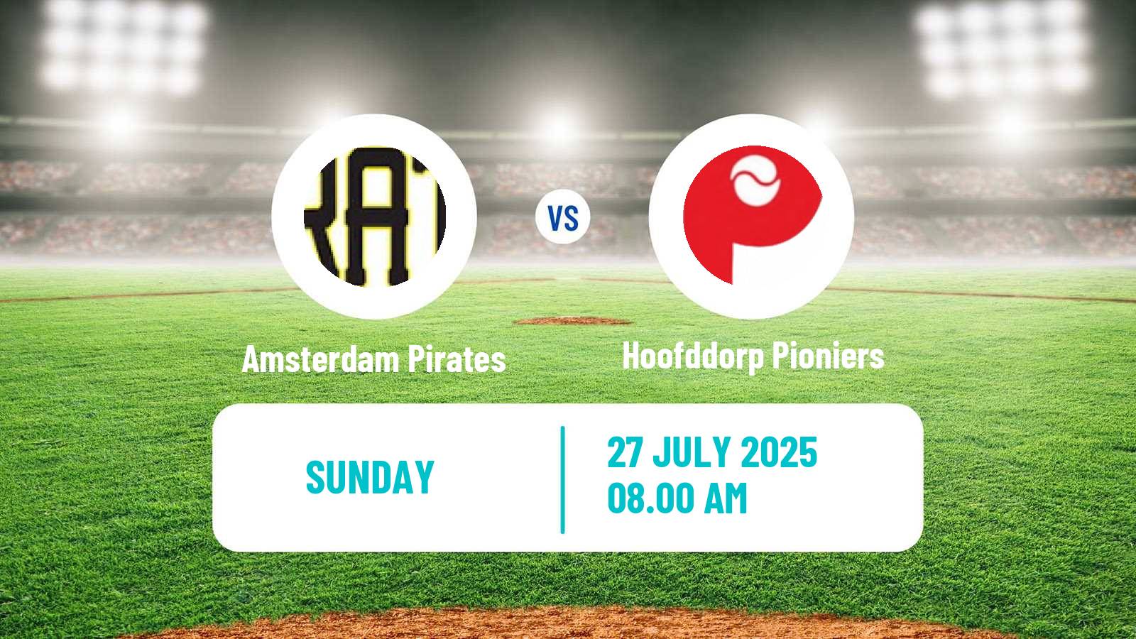 Baseball Dutch Hoofdklasse Baseball Amsterdam Pirates - Hoofddorp Pioniers