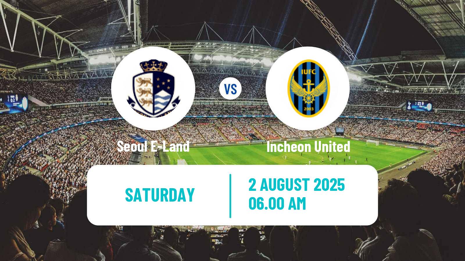 Football South Korean K-League 2 Seoul E-Land - Incheon United