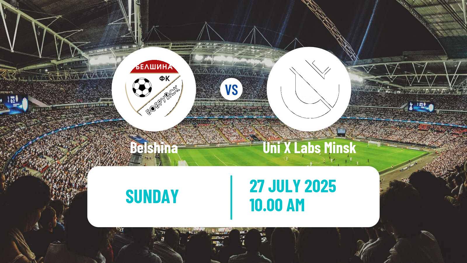 Football Belarusian Pershaya Liga Belshina - Uni X Labs Minsk