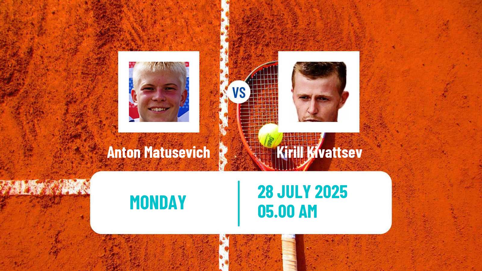 Tennis Hagen Challenger Men Anton Matusevich - Kirill Kivattsev