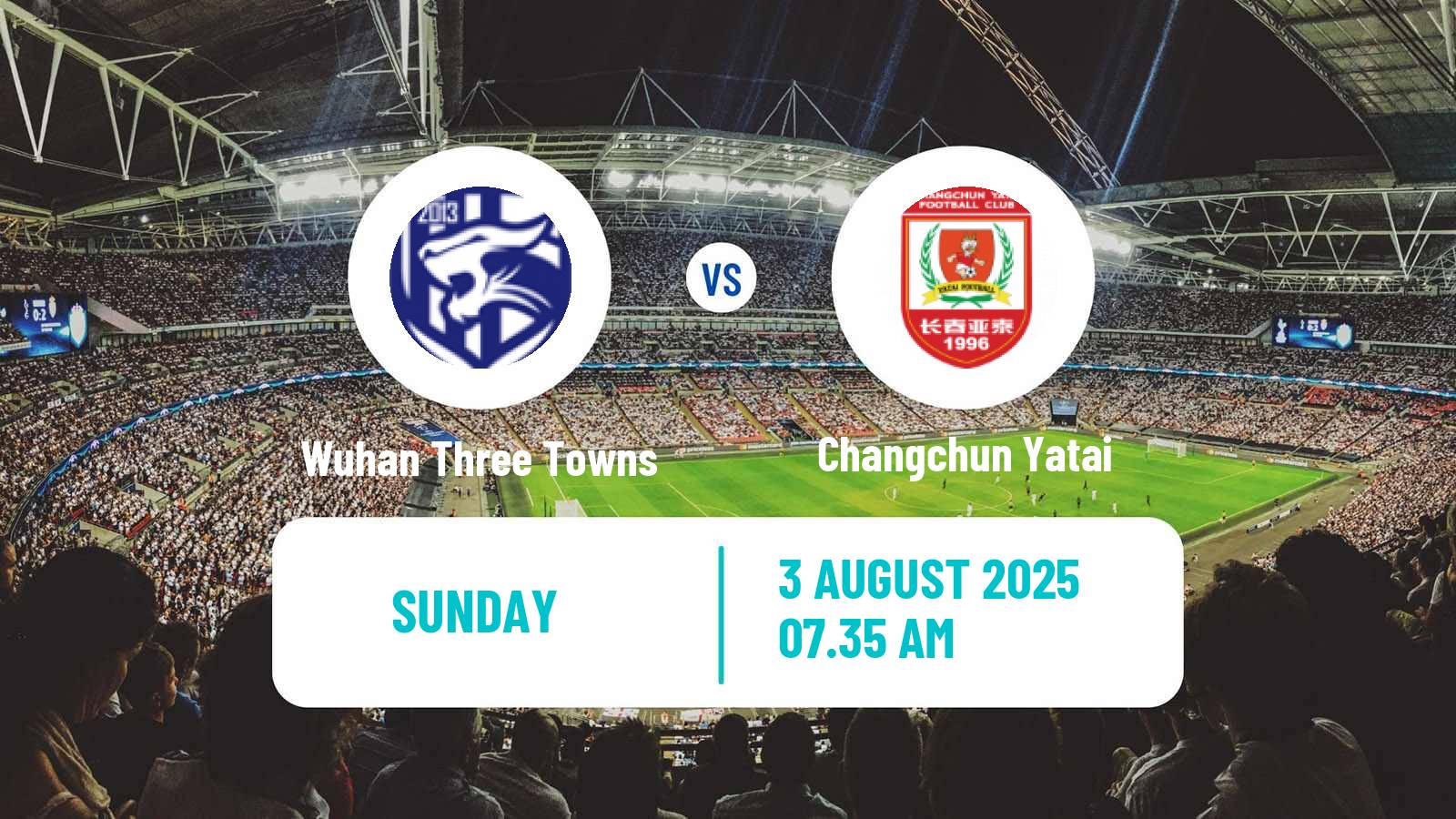 Football Chinese Super League Wuhan Three Towns - Changchun Yatai