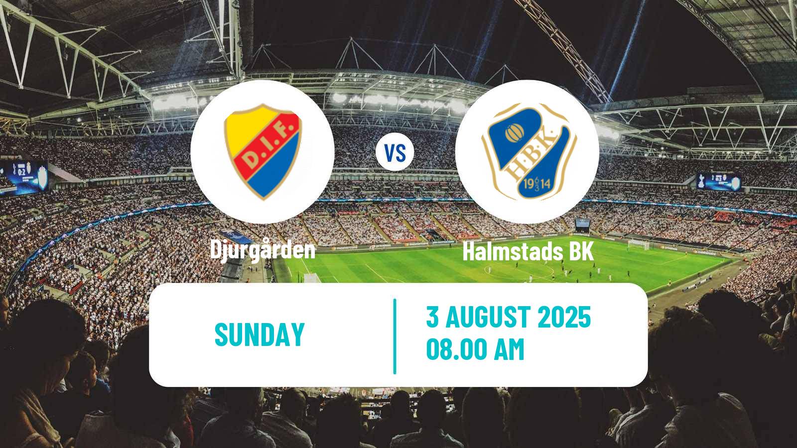 Football Swedish Allsvenskan Djurgården - Halmstad