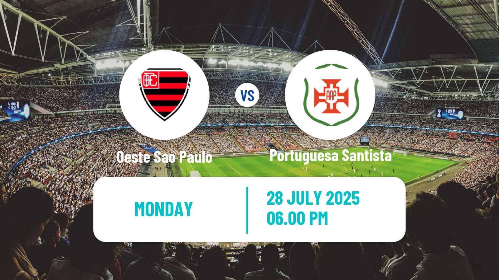 Football Brazilian Copa Paulista Oeste Sao Paulo - Portuguesa Santista