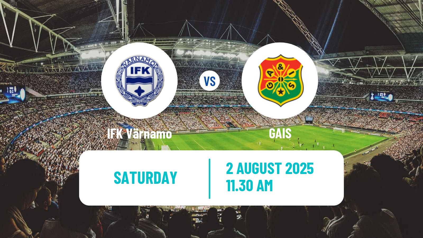 Football Swedish Allsvenskan Värnamo - GAIS