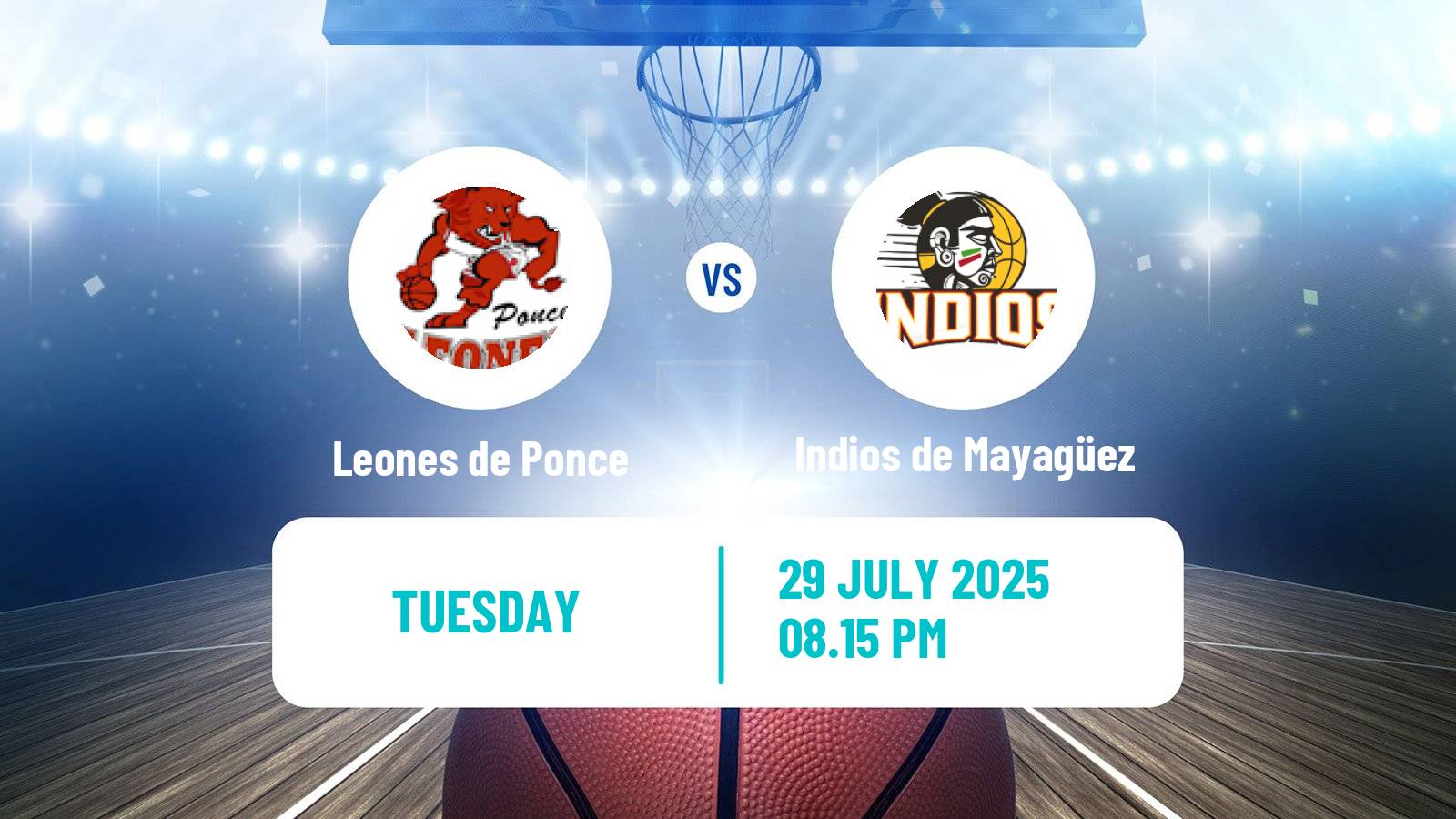 Basketball Puerto Rican BSN Leones de Ponce - Indios de Mayagüez