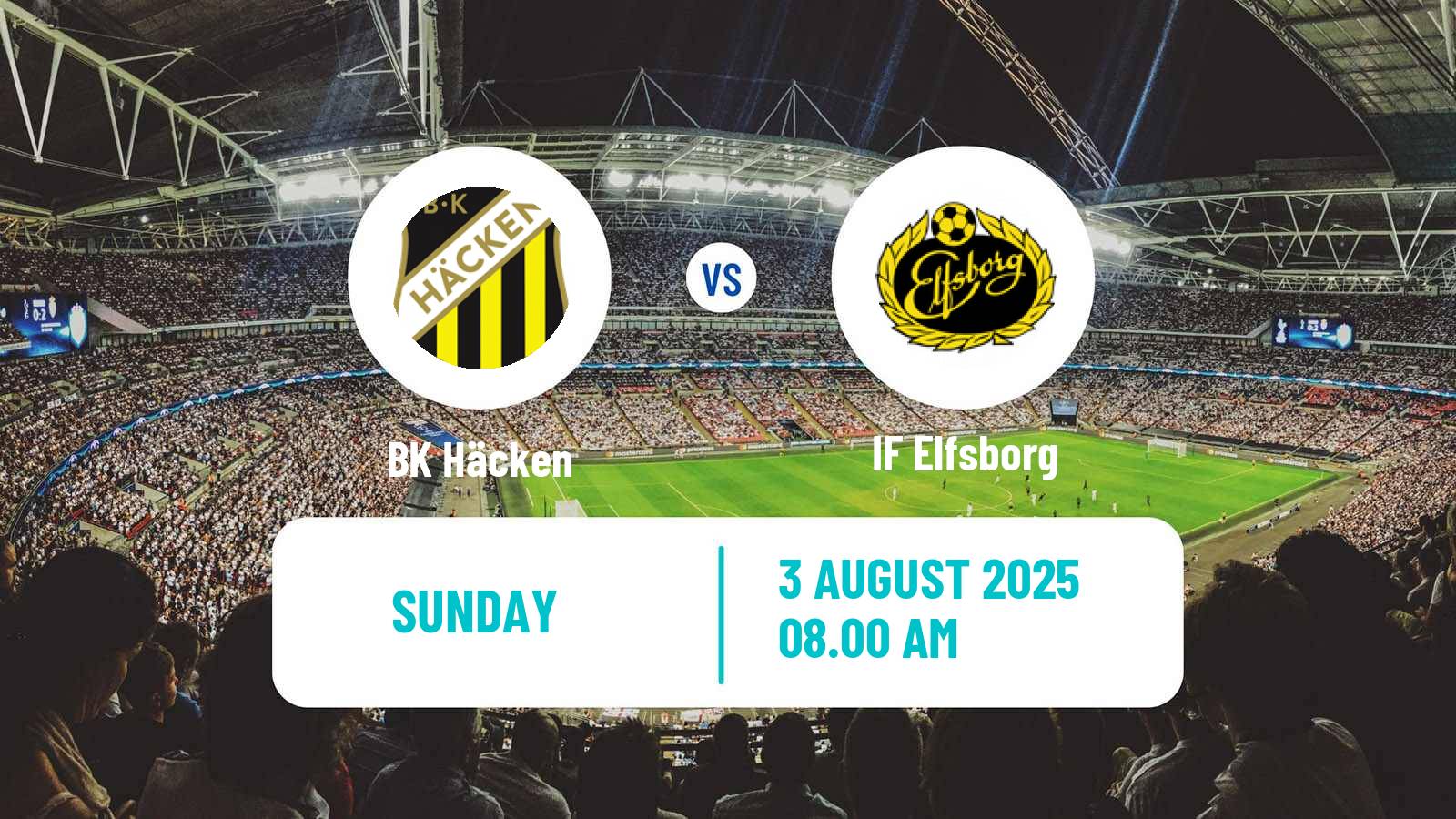 Football Swedish Allsvenskan Häcken - Elfsborg