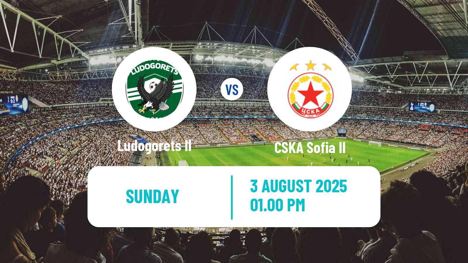 Football Bulgarian Vtora Liga Ludogorets II - CSKA Sofia II