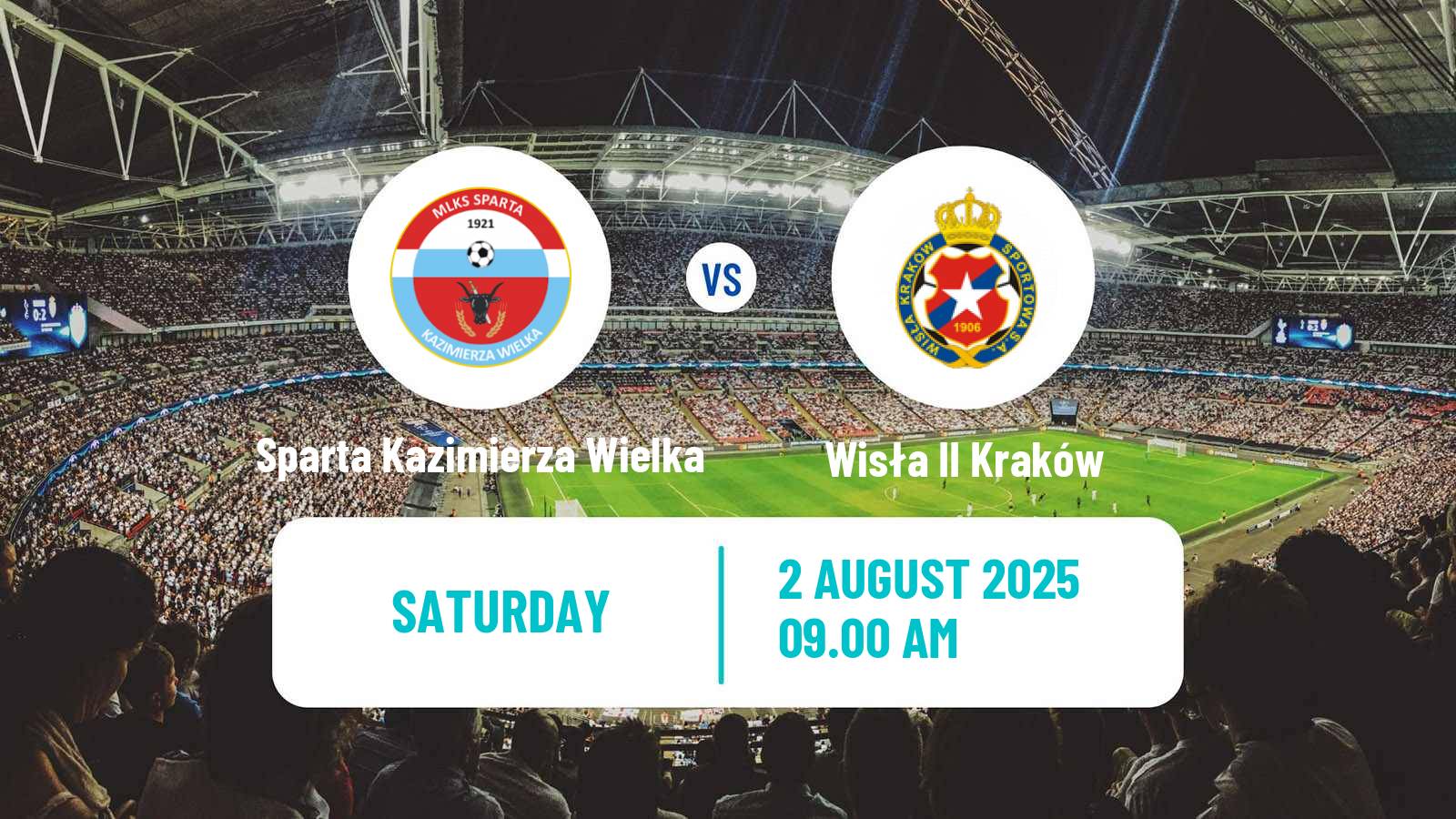 Football Polish Division 3 - Group IV Sparta Kazimierza Wielka - Wisła II Kraków