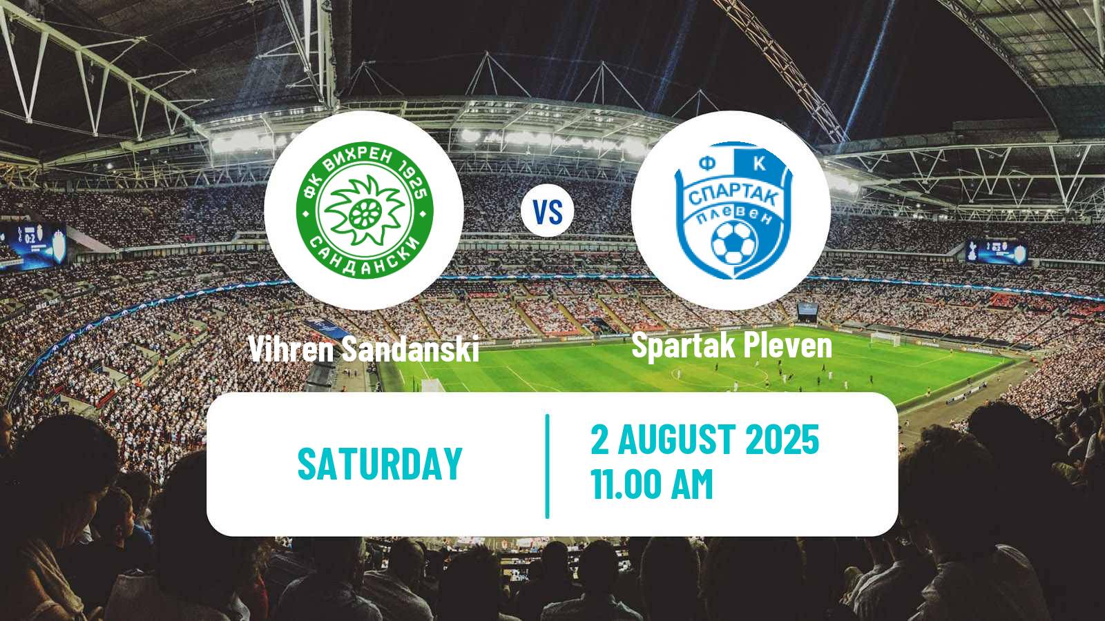 Football Bulgarian Vtora Liga Vihren Sandanski - Spartak Pleven