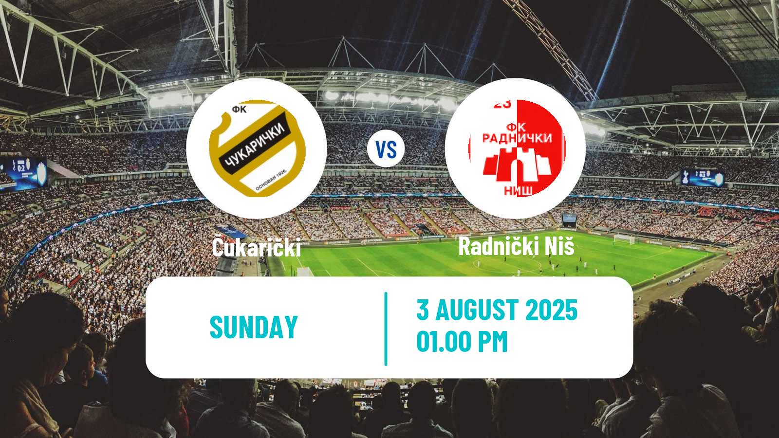 Football Serbian Superliga Čukarički - Radnički Niš